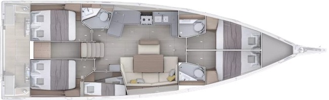 Oceanis 47 Raspored